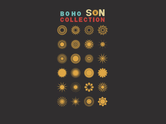 Boho Sun Bundle Graphics for Local Branding