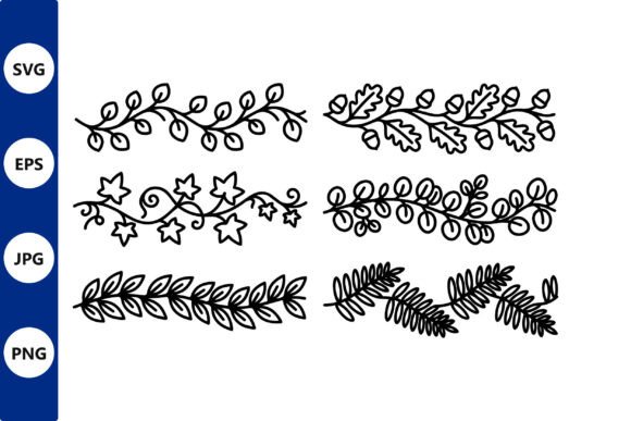 Botanical Border Motifs Set: Graphics & Illustrations for Editorial Polish