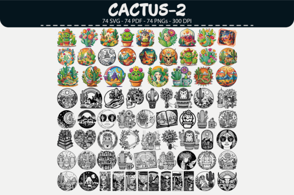 Cactus Vector Clipart – 74 Designs