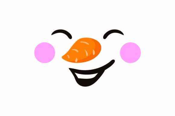 Christmas Snowman Face Graphics for Festive Branding