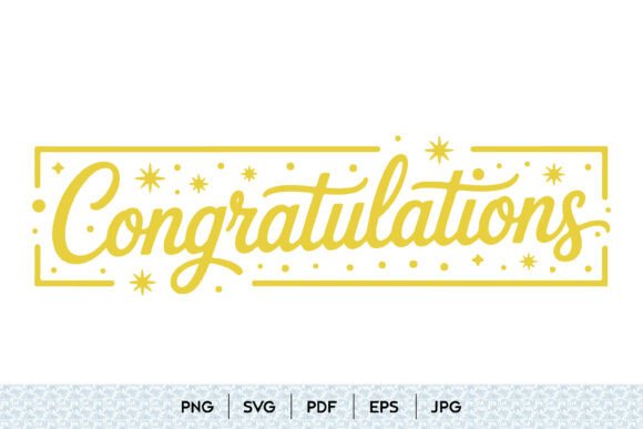 Congratulations Script Lettering Graphics