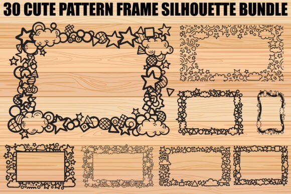 Cute Pattern Frame SVG Bundle Graphics