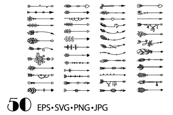 Decorative Arrows Graphics for Crafts