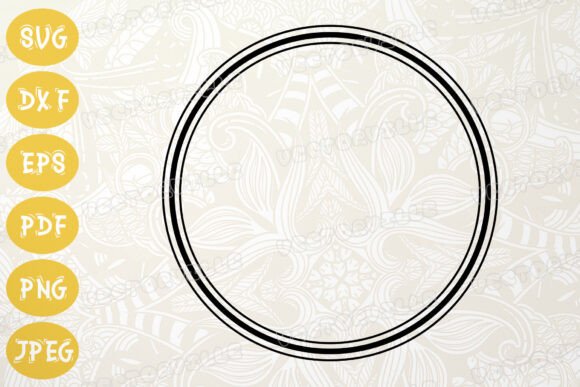 Elegant Double Line Circle Border SVG