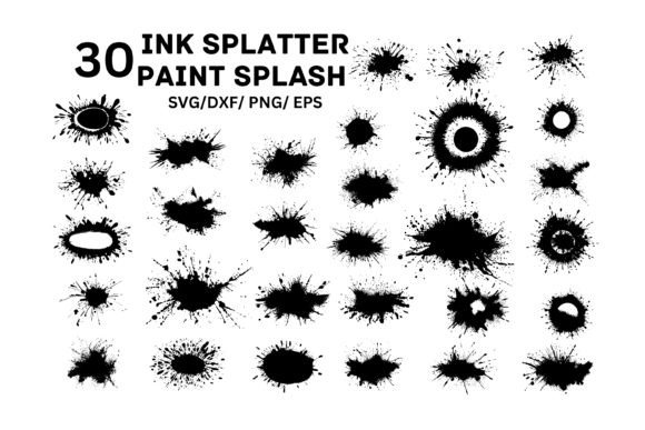 Ink Splatter SVG, Paint Splash