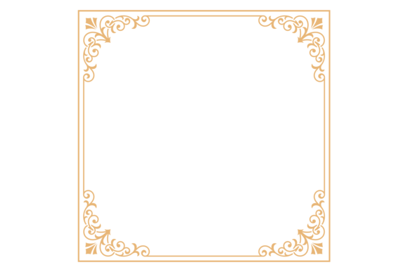 Luxury Golden Border Vintage Frame Graphics