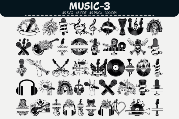 Music Vector Clipart – 45 Designs