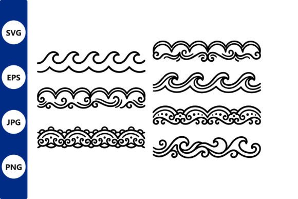 Ornamental Wave Border Set: Vector Graphics & Illustrations