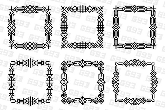 Square Abstract Frames: Graphics & Illustrations for Handmade Brands