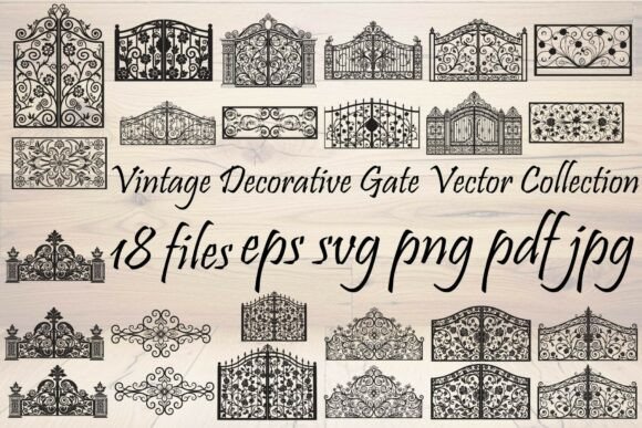 Vintage Decorative Gate Graphics for Local Branding
