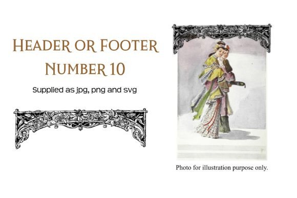 Vintage Decorative Header or Footer 10