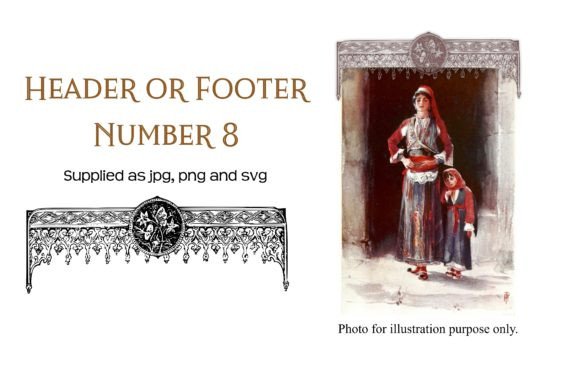 Vintage Decorative Header or Footer 8: A Graphic Asset for Editorial Elegance